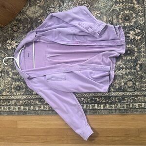 aerie Lavender Button-Front Cardigan Sweater